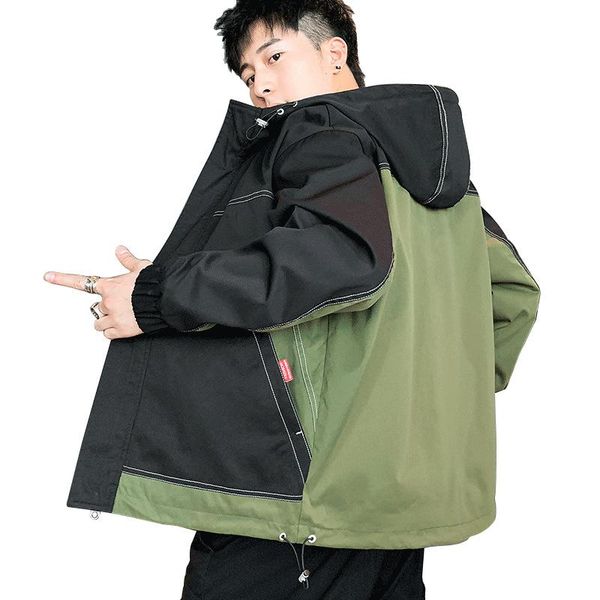 men's jackets hooded korean style jacket trend ins on workwear autumn spring casual japanese tide brand breathable clothes, Black;brown
men's jackets hooded korean style jacket trend ins on workwear autumn spring casual japanese tide brand breathable clothes, Black;brown
