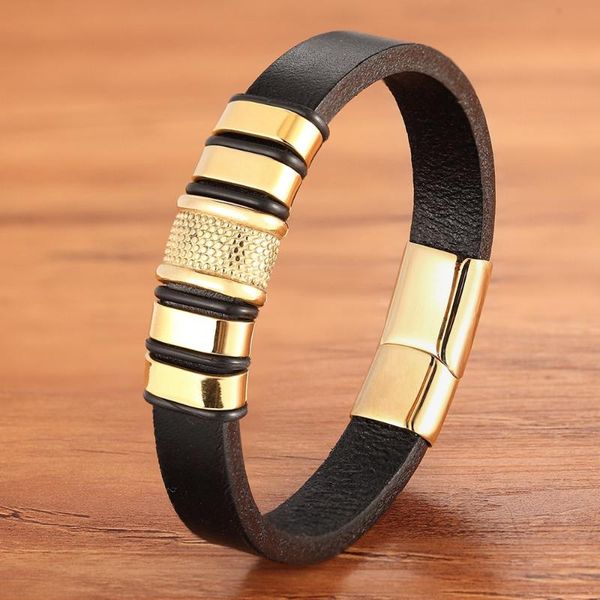charm bracelets tyo simple style classic men bracelet stainless steel magnetic clasp leather gift women jewelry, Golden;silver
charm bracelets tyo simple style classic men bracelet stainless steel magnetic clasp leather gift women jewelry, Golden;silver