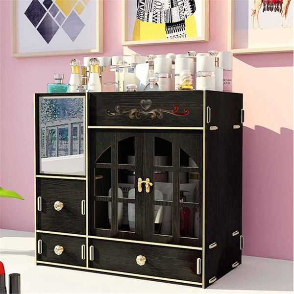 hooks & rails wooden makeup organizer large capacity cosmetic storage box drawer case brush lipstick deskholder
hooks & rails wooden makeup organizer large capacity cosmetic storage box drawer case brush lipstick deskholder