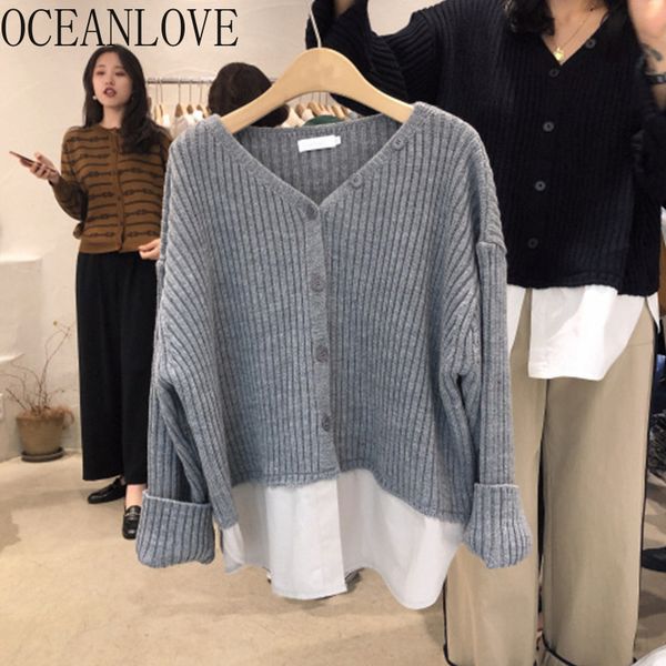 v neck patchwork woman sweaters fake 2 pcs korean vintage autumn winter cardigans mujer chaqueta 19175 210415, White;black
v neck patchwork woman sweaters fake 2 pcs korean vintage autumn winter cardigans mujer chaqueta 19175 210415, White;black