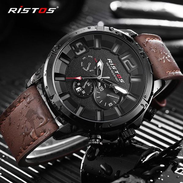 wristwatches ristos / ritos 9382 leather belt calendar sports men's watch waterproof, Slivery;brown
wristwatches ristos / ritos 9382 leather belt calendar sports men's watch waterproof, Slivery;brown