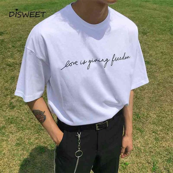 t shirt summer letter printed round neck t-shirt korean slim white loose tees men, White;black
t shirt summer letter printed round neck t-shirt korean slim white loose tees men, White;black