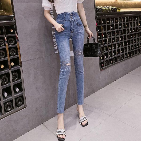 women's jeans 2021 winter elegant fashion women lady elastic casual high waist pencil pant female stretch denim pockets trouser f973, Blue
women's jeans 2021 winter elegant fashion women lady elastic casual high waist pencil pant female stretch denim pockets trouser f973, Blue