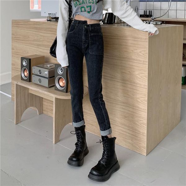 women's jeans women casual high waist autumn pants irregular denim trousers for woman blue black slim pencil streetwear
women's jeans women casual high waist autumn pants irregular denim trousers for woman blue black slim pencil streetwear