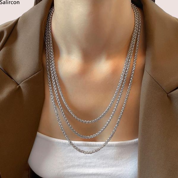 chokers 2021 classic rope chain men necklace titanium steel curb cuban for women couple jewelry punk hiphop collier gift, Golden;silver
chokers 2021 classic rope chain men necklace titanium steel curb cuban for women couple jewelry punk hiphop collier gift, Golden;silver