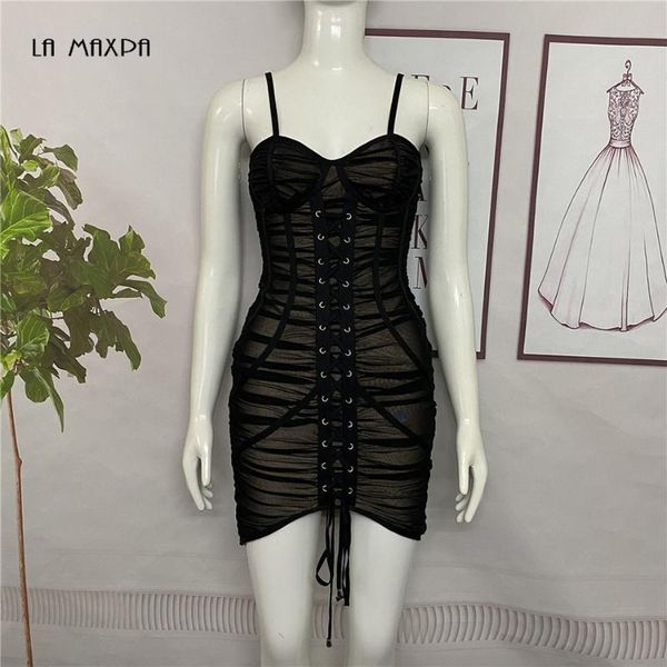 casual dresses 2021 fall women's sleeveless sling lace mesh bandage mini dress fashion temperament party bodycon, Black;gray
casual dresses 2021 fall women's sleeveless sling lace mesh bandage mini dress fashion temperament party bodycon, Black;gray