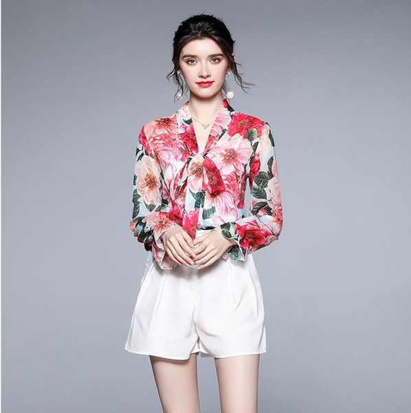 women's tracksuits fashion plus size 2 piece set women summer retro print long sleeved bow tie up shirt + white high waist wide leg sho, Gray
women's tracksuits fashion plus size 2 piece set women summer retro print long sleeved bow tie up shirt + white high waist wide leg sho, Gray
