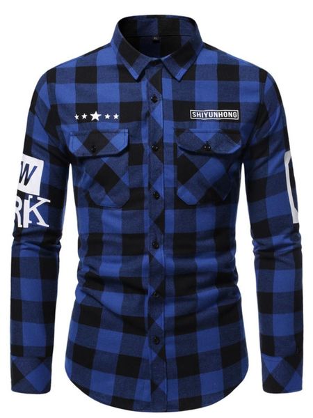 men's casual shirts autumn and winter style sanded plaid print shirt long-sleeved flannel men, White;black
men's casual shirts autumn and winter style sanded plaid print shirt long-sleeved flannel men, White;black