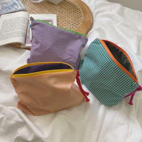 cosmetic bag storage bagcosmetic bags & cases contrast color plaid makeup bag travel portable large capacity ins girl heart south korea hold
cosmetic bag storage bagcosmetic bags & cases contrast color plaid makeup bag travel portable large capacity ins girl heart south korea hold