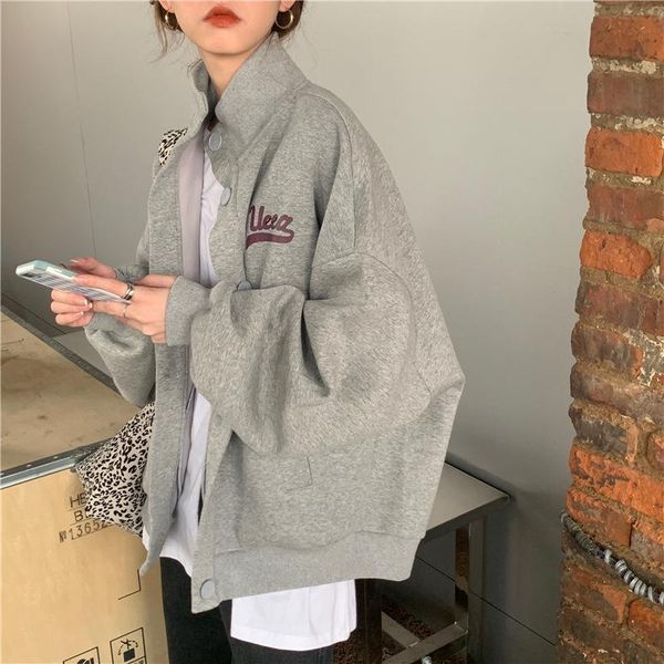 women's jackets plush baseball jacket spring and autumn 2021 ins trendy korean loose harajuku style versatile short, Black;brown
women's jackets plush baseball jacket spring and autumn 2021 ins trendy korean loose harajuku style versatile short, Black;brown