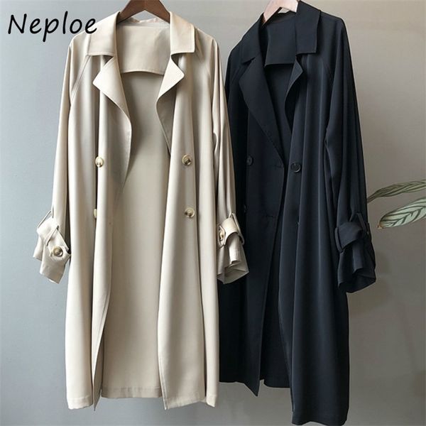long casual loose solid color trench double-breasted straight femme jacket autumn fashion chic coat women 210422, Tan;black
long casual loose solid color trench double-breasted straight femme jacket autumn fashion chic coat women 210422, Tan;black