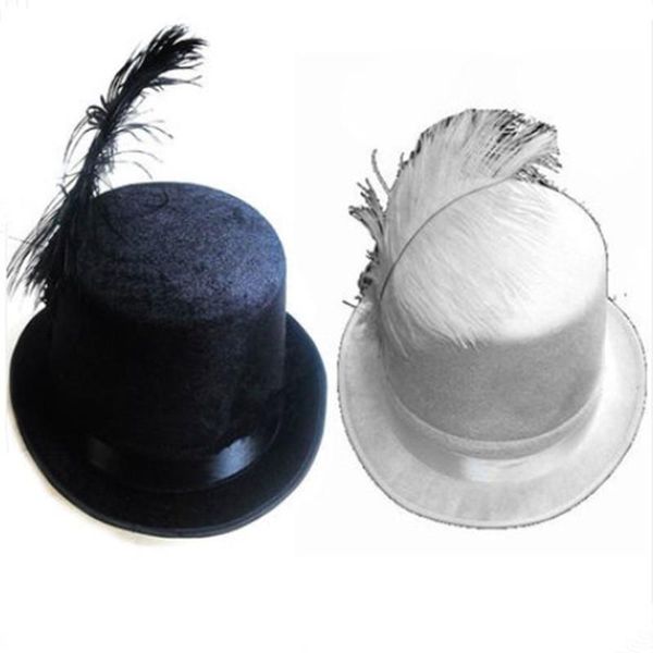 party masks 2 colors dance hat black trilby for men vintage white magician performance supplies
party masks 2 colors dance hat black trilby for men vintage white magician performance supplies
