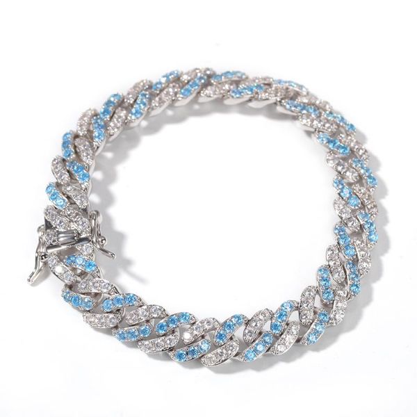 Chains Christmas 9Mm Aquamarine Zircon Cz Pendant Iced Out Cuban Necklace, Silver
Chains Christmas 9Mm Aquamarine Zircon Cz Pendant Iced Out Cuban Necklace, Silver