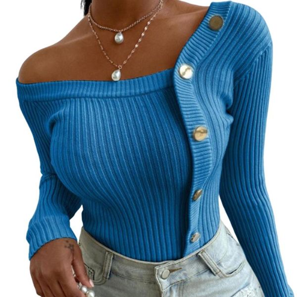 women's sweaters fashion pullover sweater women winter autumn blouse one shoulder ribbed buttons jumpers slim knit, White;black
women's sweaters fashion pullover sweater women winter autumn blouse one shoulder ribbed buttons jumpers slim knit, White;black