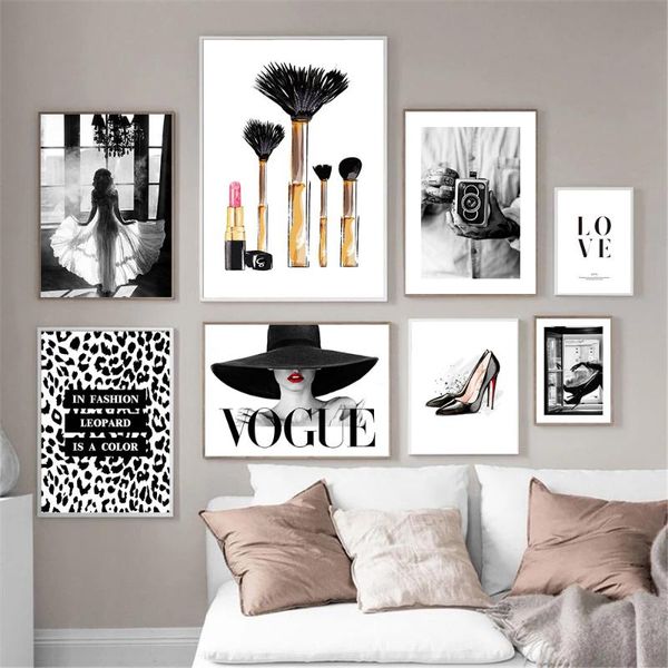 paintings high heels makeup poster fashion canvas painting black and white woman wall art print nordic pictures girls bedroom decor
paintings high heels makeup poster fashion canvas painting black and white woman wall art print nordic pictures girls bedroom decor