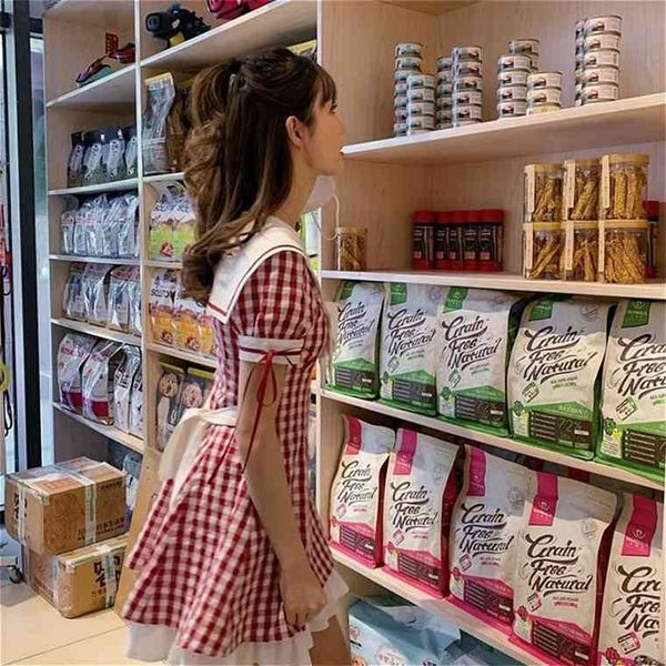 dress women lovely plaid summer empire holiday college girls dresses korean popular sailor collar slim vacation femme vestidos, Black;gray
dress women lovely plaid summer empire holiday college girls dresses korean popular sailor collar slim vacation femme vestidos, Black;gray
