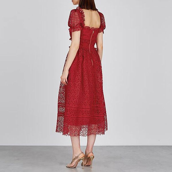 a line square collar sleeve women es elegant crochet hollow out wine red lace female party long, Black;gray
a line square collar sleeve women es elegant crochet hollow out wine red lace female party long, Black;gray