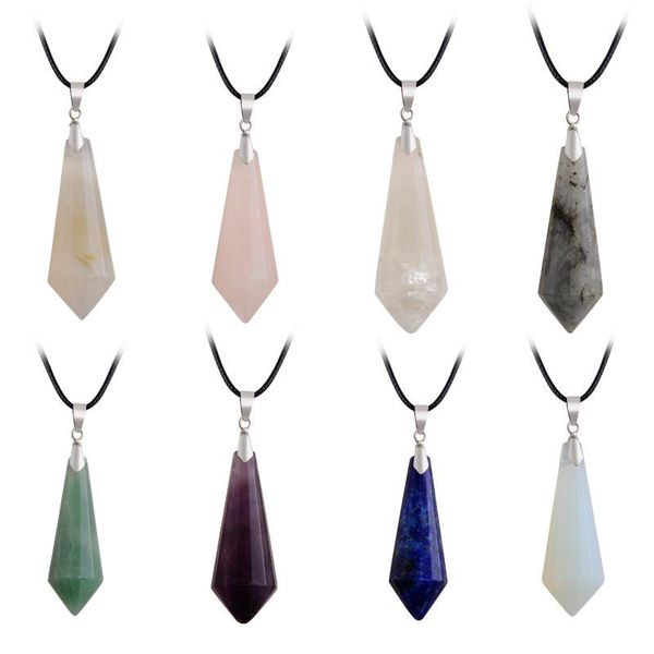 pendant necklaces black pu leather cord necklace womens rhombus real rose stone natural pink white quartz choker 50cm, Silver
pendant necklaces black pu leather cord necklace womens rhombus real rose stone natural pink white quartz choker 50cm, Silver
