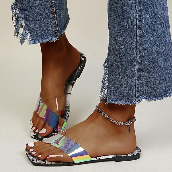 summer shoes woman sandals gladiator women 2021 slippers beach flat transparent sequins out, Black
summer shoes woman sandals gladiator women 2021 slippers beach flat transparent sequins out, Black