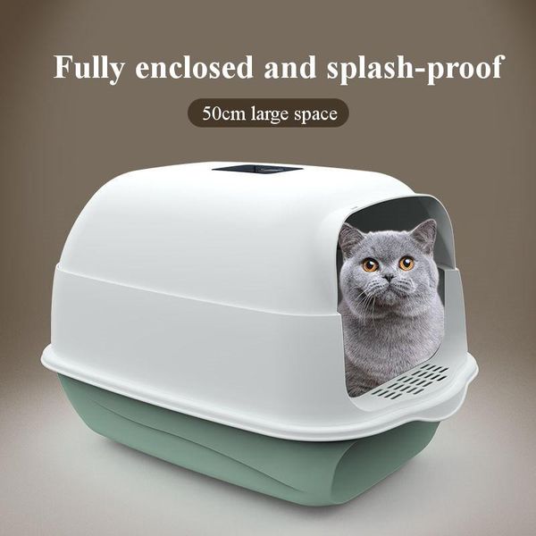 other cat supplies large litter box anti-splashing full semi-closed toilet deodorant cats feces basin bedpans
other cat supplies large litter box anti-splashing full semi-closed toilet deodorant cats feces basin bedpans