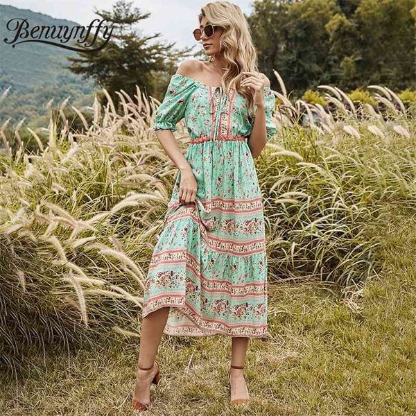 off shoulder floral print female boho long dresses summer vacation bohemian women casual high waist swing dress 210510, Black;gray
off shoulder floral print female boho long dresses summer vacation bohemian women casual high waist swing dress 210510, Black;gray