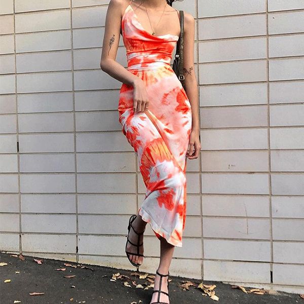 casual dresses ladies summer slip dress orange tie-dyed printed pattern sleeveless boat neck backless bandage design, Black;gray
casual dresses ladies summer slip dress orange tie-dyed printed pattern sleeveless boat neck backless bandage design, Black;gray