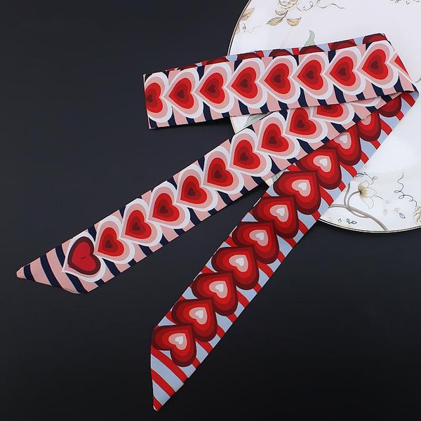 scarves long skinny scarf women silk neck red heart print lady hair head band bag handle scarfs wrap ribbon hand wrist tie, Blue;gray
scarves long skinny scarf women silk neck red heart print lady hair head band bag handle scarfs wrap ribbon hand wrist tie, Blue;gray