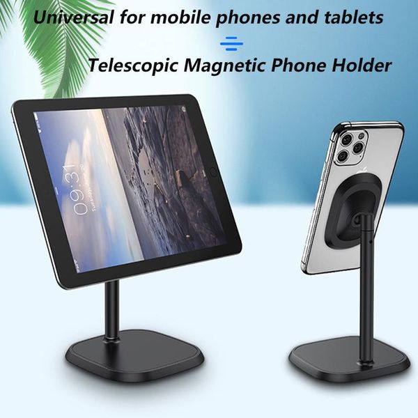 cell phone mounts & holders deskmagnetic tablet holder for 4-12 inch smartphone metal magnet cellphone stand desk mobile supp
