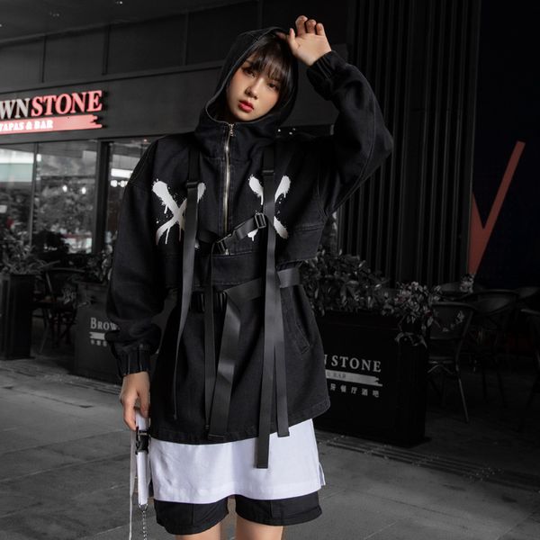 autumn trend hip hop loose work cloth semi zipper hooded pullover et cowboy et men, Black;brown
autumn trend hip hop loose work cloth semi zipper hooded pullover et cowboy et men, Black;brown