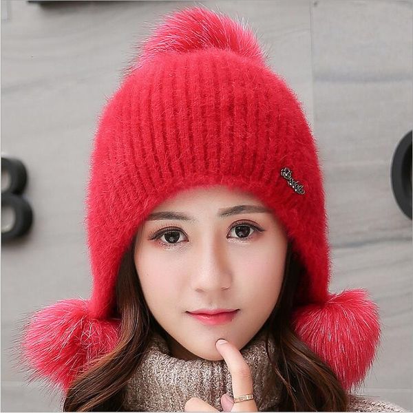 winter ladies wool ball knit hat beanie/skull caps dmzm032 fashion color earmuffs cute plus velvet thick warm hats, Blue;gray
winter ladies wool ball knit hat beanie/skull caps dmzm032 fashion color earmuffs cute plus velvet thick warm hats, Blue;gray