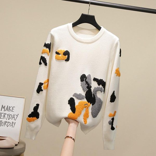 women's sweaters abstract three-dimensional print pattern sweater women o-neck soft knitted pullover autumn winter loose, White;black
women's sweaters abstract three-dimensional print pattern sweater women o-neck soft knitted pullover autumn winter loose, White;black