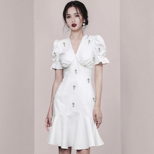 fashion vintage diamonds summer dress women v neck puff sleeve high waist ruffles mermaid dresses for female 210514, Black;gray
fashion vintage diamonds summer dress women v neck puff sleeve high waist ruffles mermaid dresses for female 210514, Black;gray