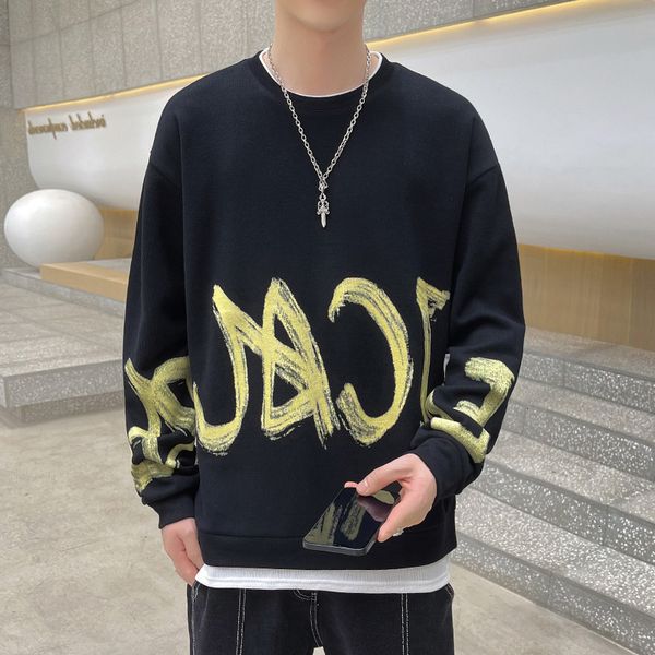 sve t-shirt men's sweater long trend loose round ne bottomed shirt t-shirt autumn fashion, Black
sve t-shirt men's sweater long trend loose round ne bottomed shirt t-shirt autumn fashion, Black