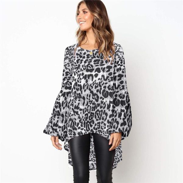 women's blouses & shirts irregular leopard print shirt women puff sleeve summer blouse casual party female 2021 spring long tunic, White
women's blouses & shirts irregular leopard print shirt women puff sleeve summer blouse casual party female 2021 spring long tunic, White