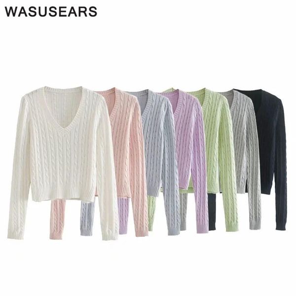 women's sweaters autumn pullover sweater knitted women winter 2021 v neck long sleeve twist casual crop streetwear, White;black
women's sweaters autumn pullover sweater knitted women winter 2021 v neck long sleeve twist casual crop streetwear, White;black