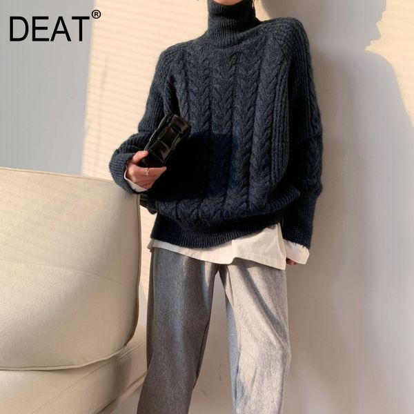 autumn winter fashion casual long sleeve solid color blue high neck loose twist sweater women's sh488 210421, White;black
autumn winter fashion casual long sleeve solid color blue high neck loose twist sweater women's sh488 210421, White;black