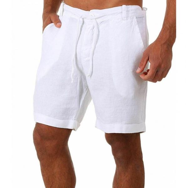 men's shorts solid color men mid rise drawstring pockets loose knee-length short pants for sports, White;black
men's shorts solid color men mid rise drawstring pockets loose knee-length short pants for sports, White;black