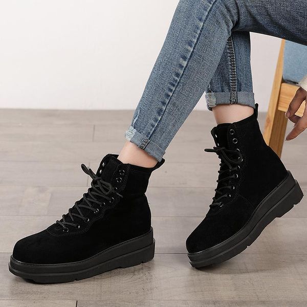 boots 2021 vallu women shoes platform lace up round toes ankle genuine leather booties, Black
boots 2021 vallu women shoes platform lace up round toes ankle genuine leather booties, Black