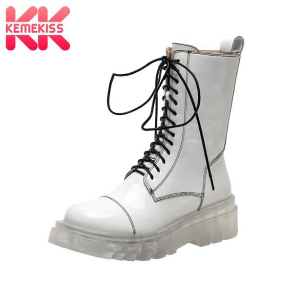 boots kemekiss woman half short patent real leather thick bottom lace up winter shoes cool fashion size 33-40, Black
boots kemekiss woman half short patent real leather thick bottom lace up winter shoes cool fashion size 33-40, Black