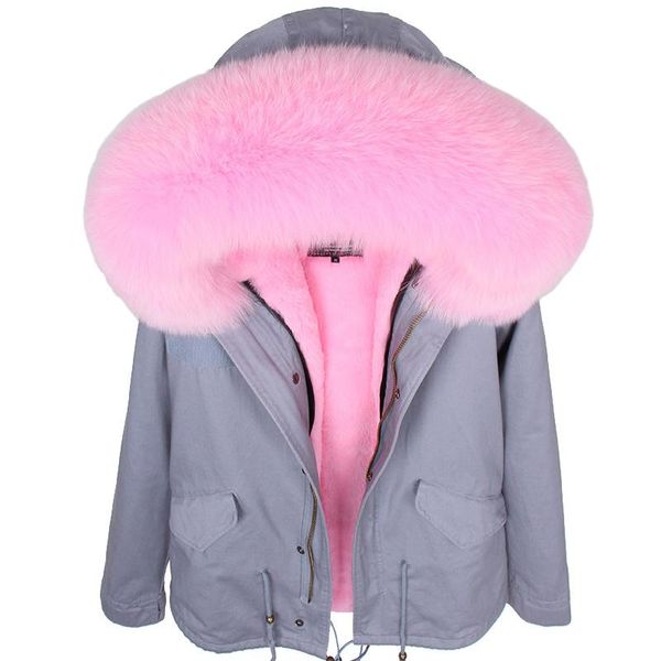 women's fur & faux 2021 big real coat red collar liner short woman's s-7xl parka fashion winter jacket, Black
women's fur & faux 2021 big real coat red collar liner short woman's s-7xl parka fashion winter jacket, Black