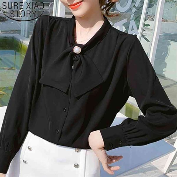 fashion women chiffon blouses long sleeve bow solid beading clothing casual office lady 5396 50 210506, White
fashion women chiffon blouses long sleeve bow solid beading clothing casual office lady 5396 50 210506, White