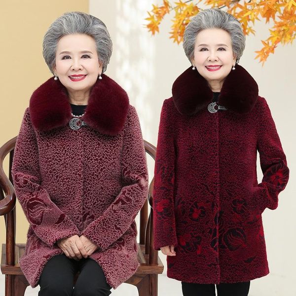 women's wool & blends women winter jacket 2021 old people imitation gold velvet fur coats long warm thick jackets grandma print overcoa, Black
women's wool & blends women winter jacket 2021 old people imitation gold velvet fur coats long warm thick jackets grandma print overcoa, Black