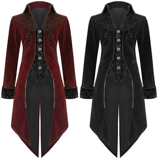 men's trench coats lugentolo punk clothes mens retro long coat plus size tuxedo single-breasted stand collar embroidery printing steamp, Tan;black
men's trench coats lugentolo punk clothes mens retro long coat plus size tuxedo single-breasted stand collar embroidery printing steamp, Tan;black