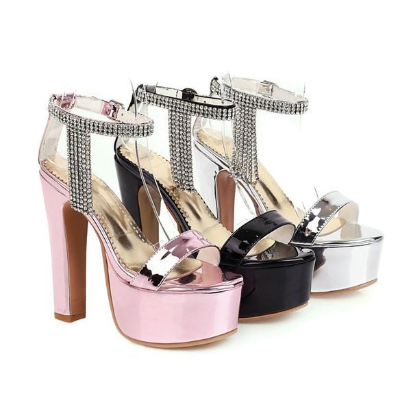 sandals 2021 summer platform thick heel high open toe one line large 40-48 small, Black
sandals 2021 summer platform thick heel high open toe one line large 40-48 small, Black