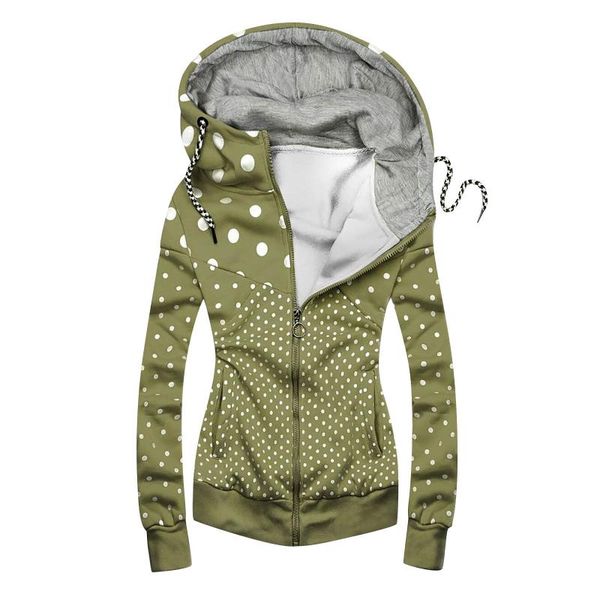 women's jackets 2021 womens dot pattern printing zipper jacket ladies pocket sweatshirt long sleeve slim fall coat clothing ropa mujer, Black;brown
women's jackets 2021 womens dot pattern printing zipper jacket ladies pocket sweatshirt long sleeve slim fall coat clothing ropa mujer, Black;brown