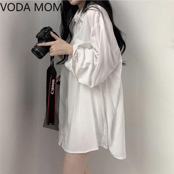 women's blouses & shirts 2021 summer autumn women white plain loose oversized female bf korean style blusas pockets
women's blouses & shirts 2021 summer autumn women white plain loose oversized female bf korean style blusas pockets