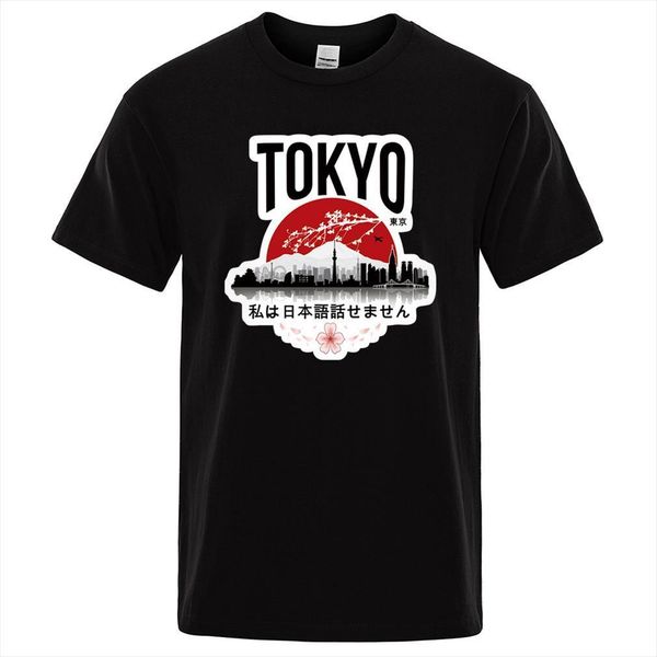 tokyo print i dont men t shirt speak japanese design mans clothes summer mens brand black tees, White;black
tokyo print i dont men t shirt speak japanese design mans clothes summer mens brand black tees, White;black