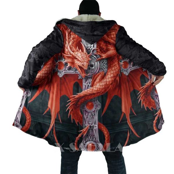 men's wool & blends native dragon animal purple dark all over 3d printed thick warm hooded cloak for men windproof fleece casual-18, Black
men's wool & blends native dragon animal purple dark all over 3d printed thick warm hooded cloak for men windproof fleece casual-18, Black