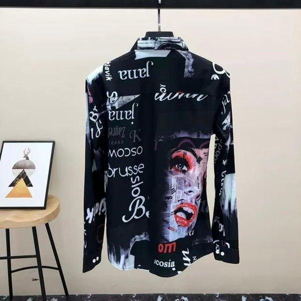 men's casual shirts floral shirt, long-sleeved korean style slim trendy shirt mens fashion clothing trends oversized button up, White;black
men's casual shirts floral shirt, long-sleeved korean style slim trendy shirt mens fashion clothing trends oversized button up, White;black