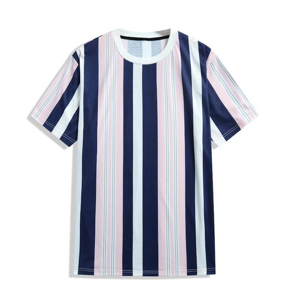 men's t-shirts summer trend striped casual short-sleeved round neck t-shirt, White;black
men's t-shirts summer trend striped casual short-sleeved round neck t-shirt, White;black